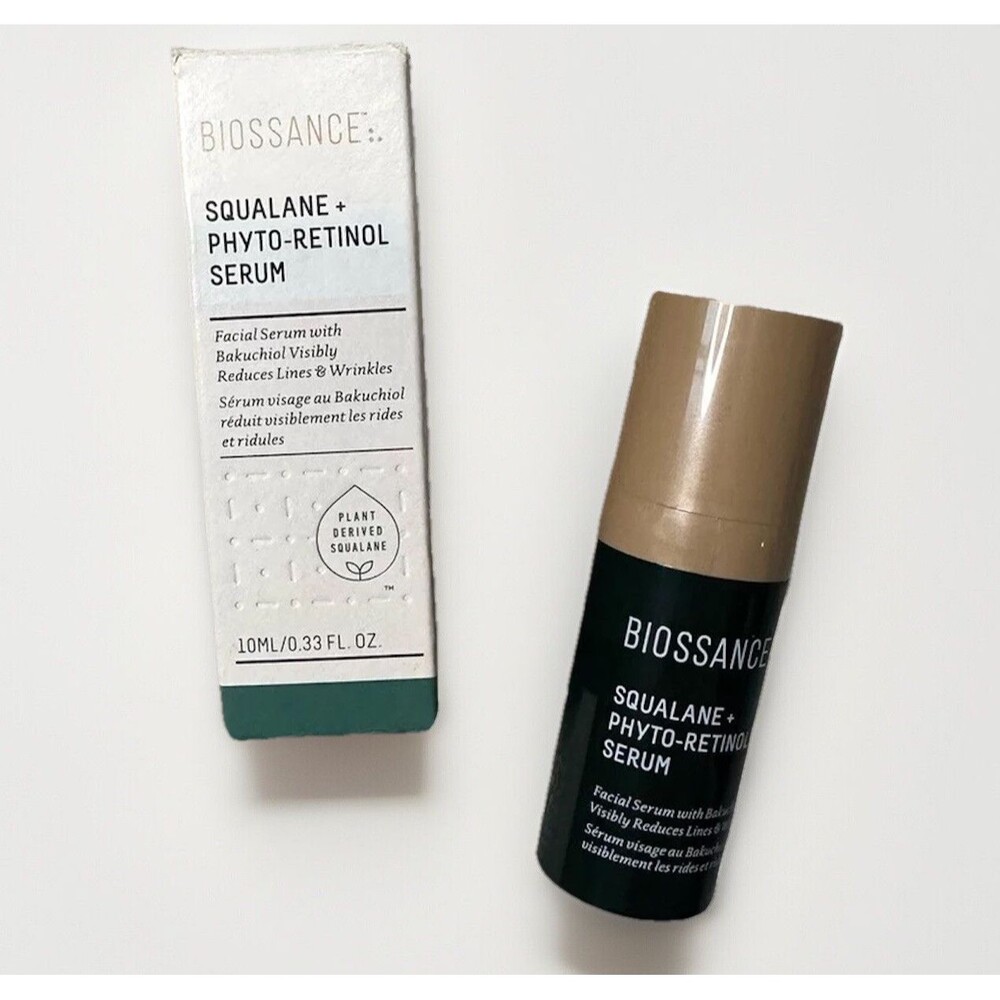 NEW Biossance Squaline and Phyto Retinol Serum 10mL/0.33 Fl oz